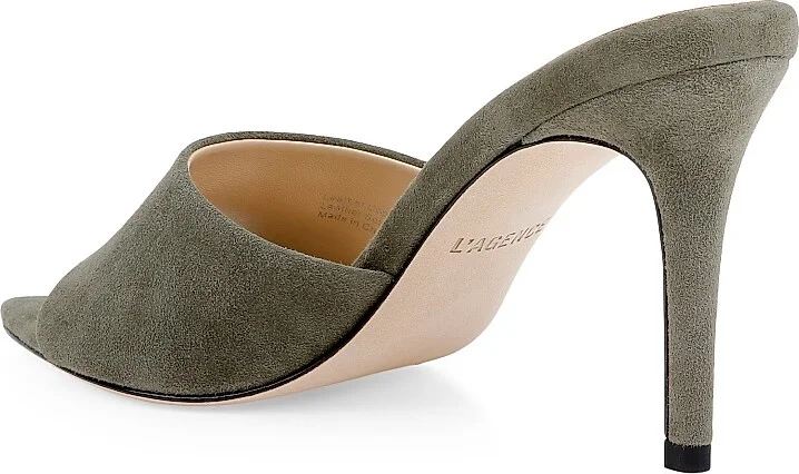 Women's Lolita V 90MM Suede Mules - Green Suede - Size 5 - Image 3