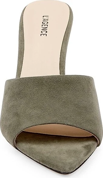 Women's Lolita V 90MM Suede Mules - Green Suede - Size 5 - Image 4