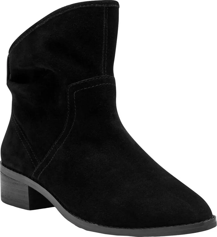 Women's Lollin Ankle Boots In Black Oiled Suede
