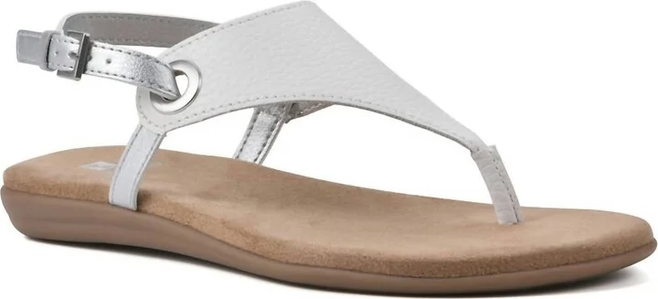 Women's London Thong Sandals In White