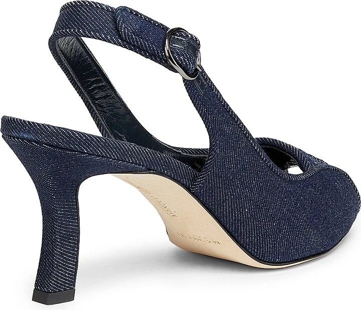 Women's Lonike Denim Slingback Pumps - Grey - Size 5 - Image 3