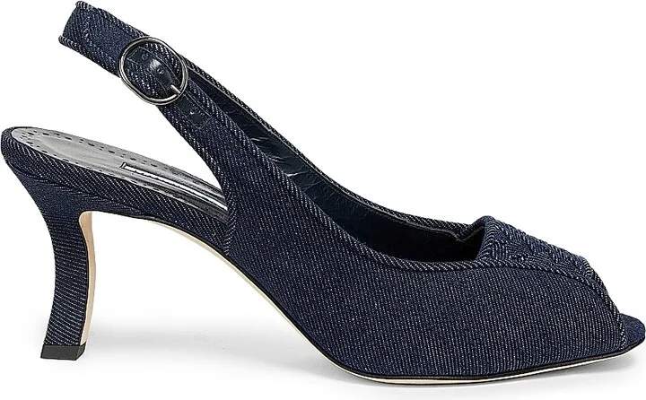 Women's Lonike Denim Slingback Pumps - Grey - Size 5
