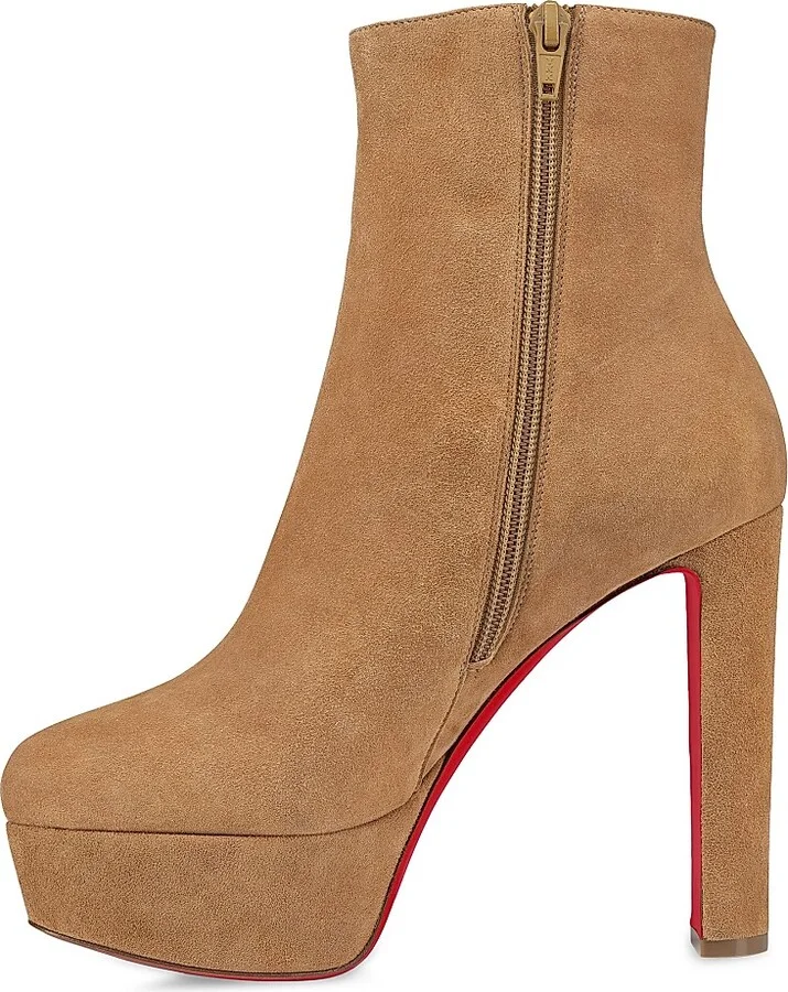 Women's Loo Booty Veau Velours 130MM Booties - Lionne - Size 9.5 - Image 4