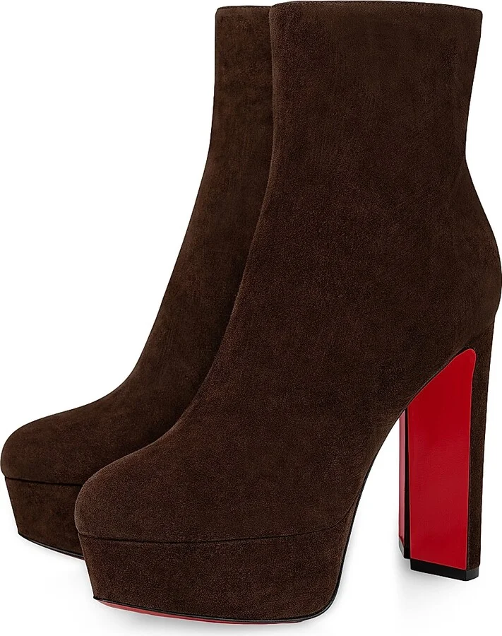 Women's Loo Booty Veau Velours 130MM Booties - Lionne - Size 9.5 - Image 5