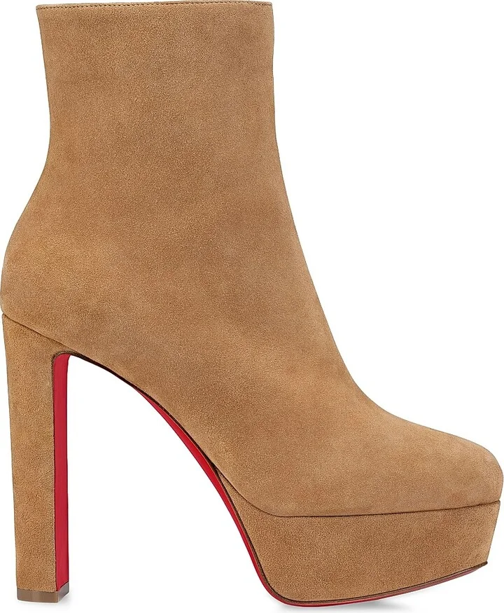 Women's Loo Booty Veau Velours 130MM Booties - Lionne - Size 9.5