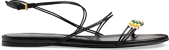 Women's Loop Bead-Embellished Sandals - Black Multi - Size 9
