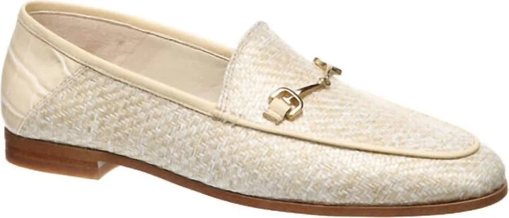 Women's Loraine Bit Loafer In Eggshell Woven