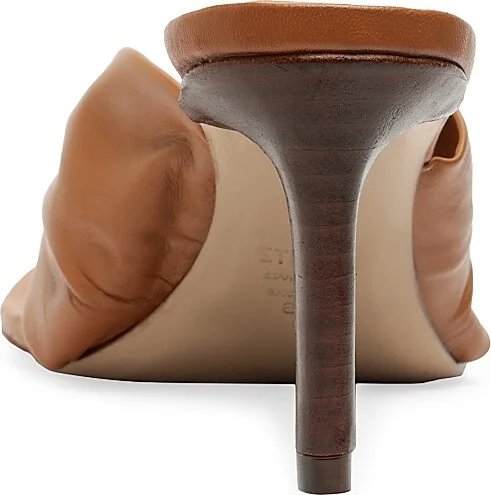Women's Lori 75MM Gathered Leather Sandals - Matcha - Size 6.5 - Image 9