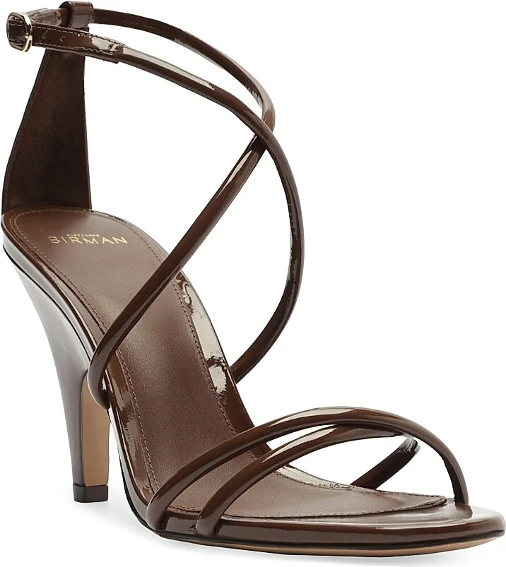 Women's Lory 85MM Patent Leather Sandals - Rich Brown - Size 6.5 - Image 2