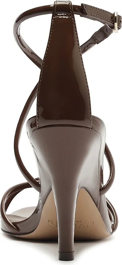 Women's Lory 85MM Patent Leather Sandals - Rich Brown - Size 6.5 - Image 8