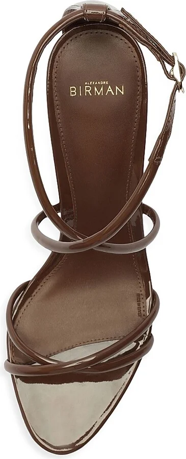 Women's Lory 85MM Patent Leather Sandals - Rich Brown - Size 6.5 - Image 9