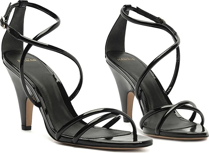 Women's Lory 85MM Patent Leather Sandals - Rich Brown - Size 6.5 - Image 11