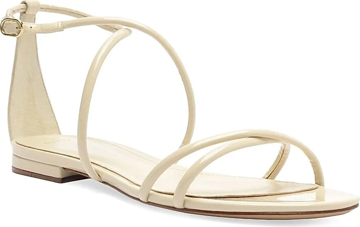 Women's Lory Patent Leather Flat Sandals - Eggshell - Size 8.5 - Image 2
