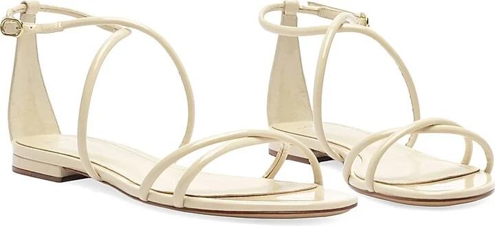 Women's Lory Patent Leather Flat Sandals - Eggshell - Size 8.5 - Image 3