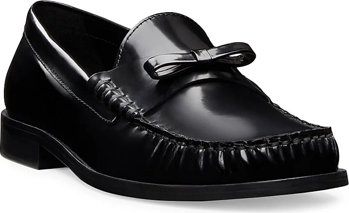 Women's Lottie Bow Leather Loafers - Black - Size 10 - Image 2