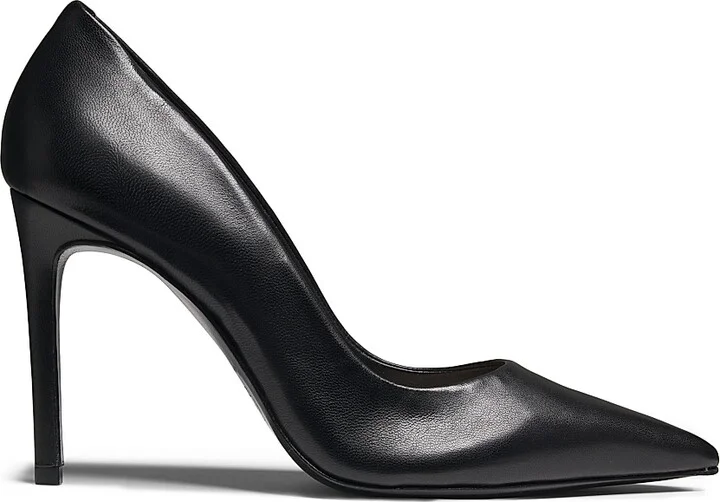 Women's Lou 100MM Leather Stiletto Pumps - Black - Size 6