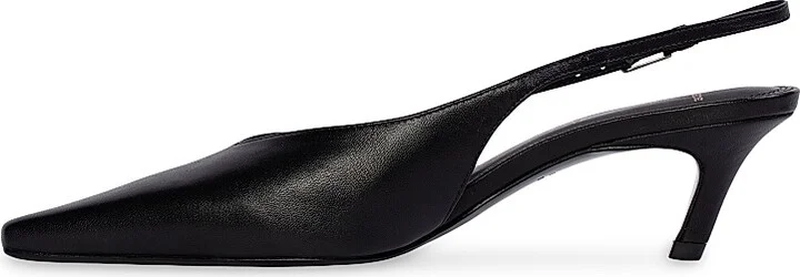 Women's Lou 50MM Slingback Pumps - Cherry Leather - Size 5 - Image 10