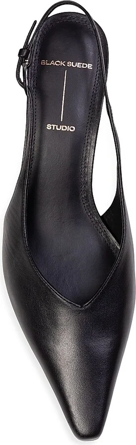 Women's Lou 50MM Slingback Pumps - Cherry Leather - Size 5 - Image 11