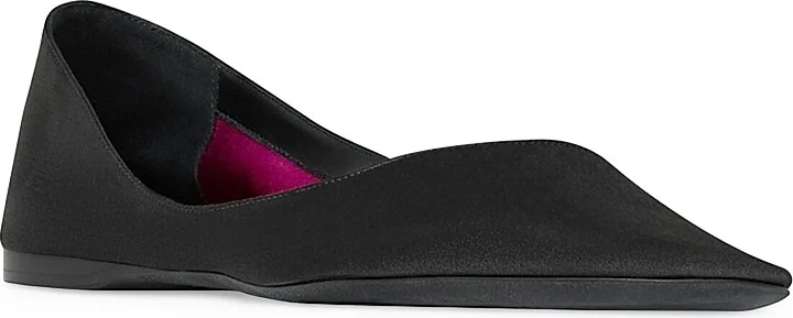 Women's Lou Ballerinas in Satin Crepe - Black - Size 7 - Image 2