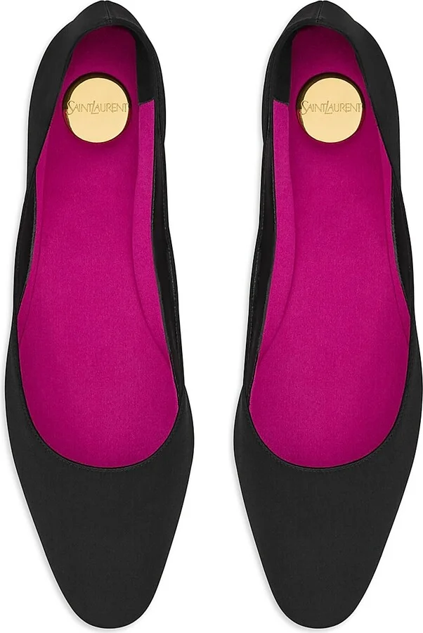 Women's Lou Ballerinas in Satin Crepe - Black - Size 7 - Image 3