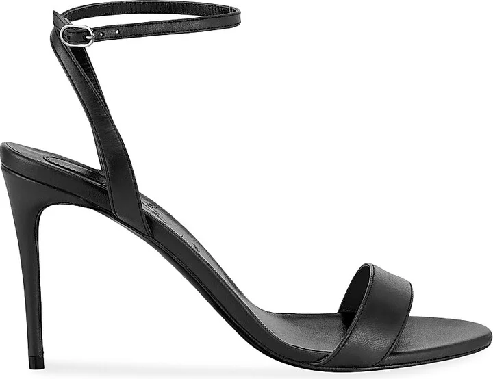 Women's Loubigirl 85MM Leather Sandals - Black - Size 9
