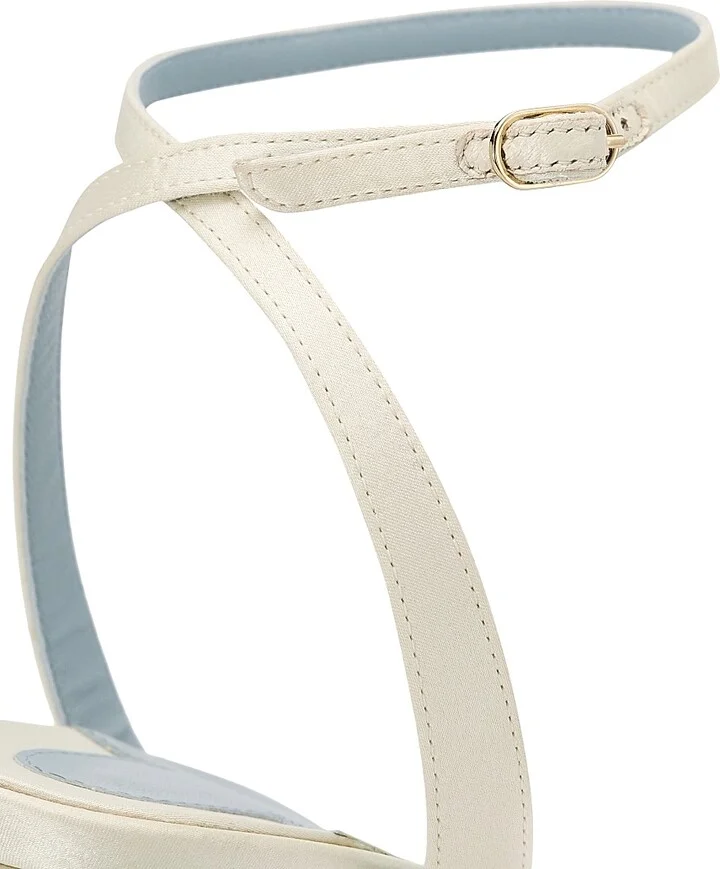 Women's Loubigirl 85MM Satin Sandals - White - Size 9.5 - Image 6