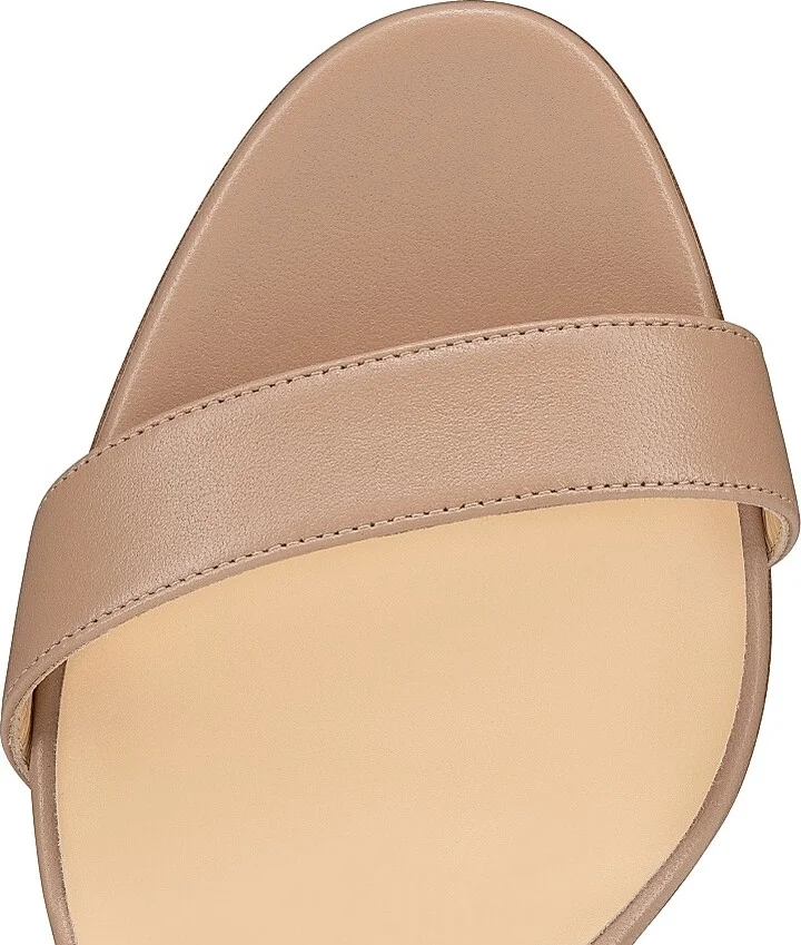 Women's Loubigirl Nappa Leather 85MM Sandals - Blush - Size 5 - Image 4