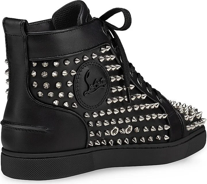 Women's Louis Night Spikes High Top Sneakers - Black - Size 7.5 - Image 4