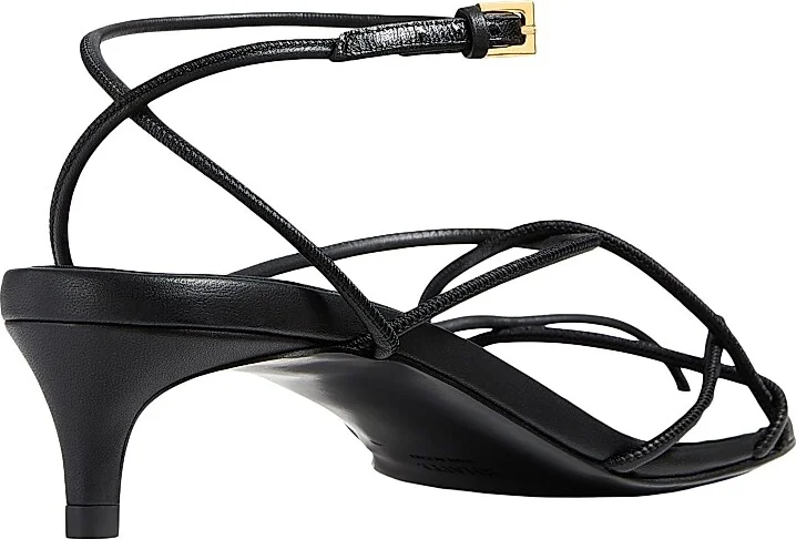 Women's Loulou 35MM Leather Sandals - Black - Size 6 - Image 3