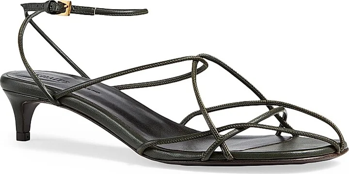 Women's Loulou 35MM Leather Sandals - Black - Size 6 - Image 5