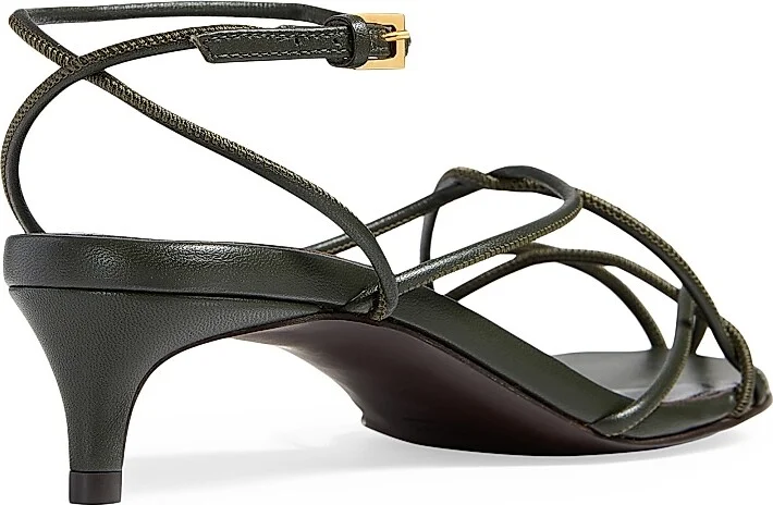 Women's Loulou 35MM Leather Sandals - Black - Size 6 - Image 6