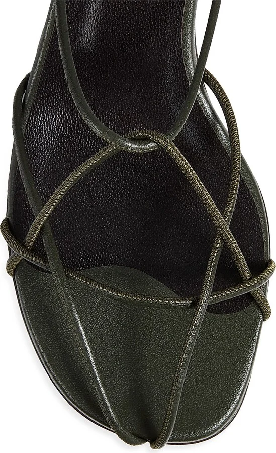 Women's Loulou 35MM Leather Sandals - Black - Size 6 - Image 7
