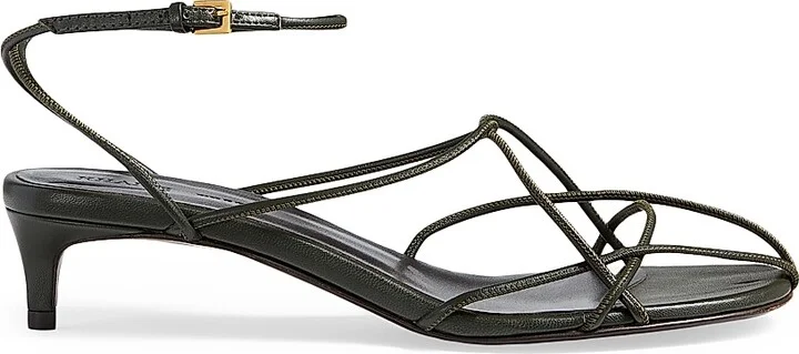 Women's Loulou 35MM Leather Sandals - Black - Size 6 - Image 8