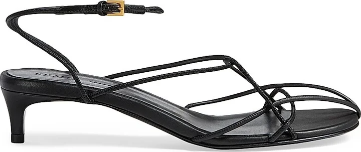 Women's Loulou 35MM Leather Sandals - Black - Size 6