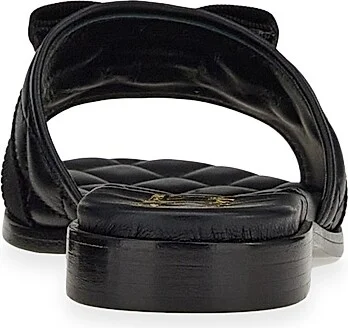 Women's Lovec Quilted Leather Logo Mules - Nero - Size 7 - Image 3