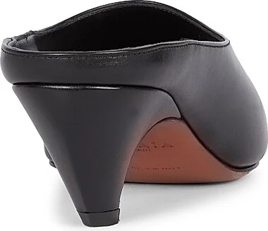 Women's Low 55MM Leather Mules - Noir - Size 6 - Image 3