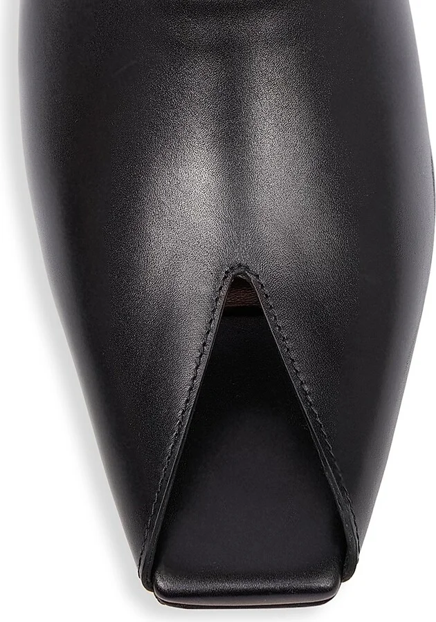 Women's Low 55MM Leather Mules - Noir - Size 6 - Image 4