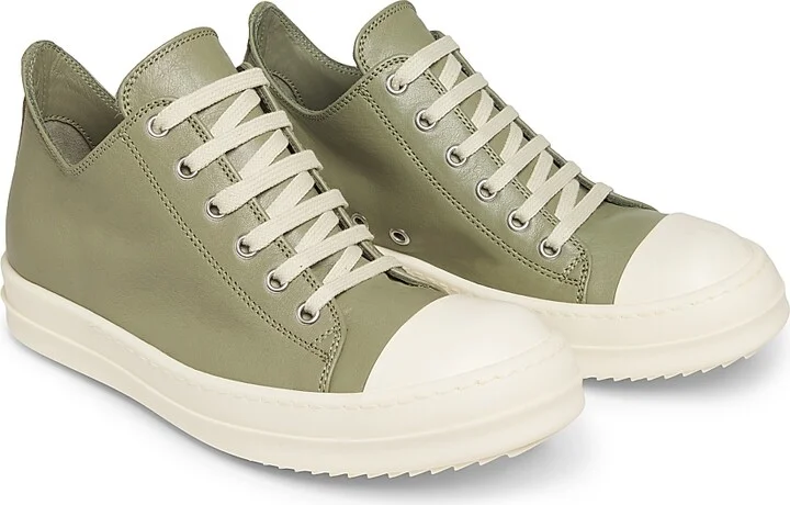 Women's Low Leather Sneakers - Celadon Milk - Size 9.5 - Image 2