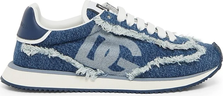 Women's Low-Top Lace-Up Sneakers - Blue - Size 5