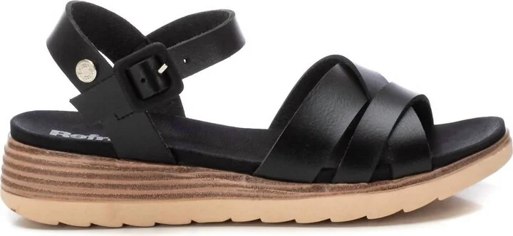 Women's Low Wedge Sandals In Black