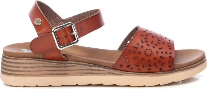 Women's Low Wedge Sandals In Camel