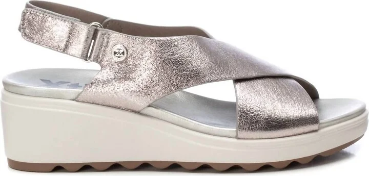 Women's Low Wedge Sandals In Silver
