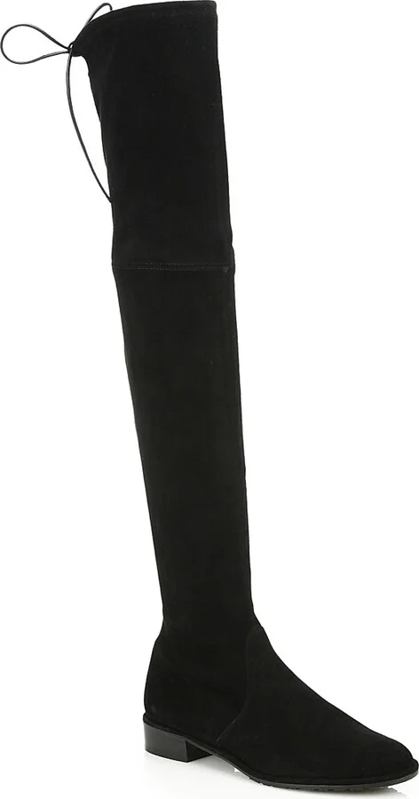 Women's Lowland Suede Thigh-High Boots - Black - Size 5
