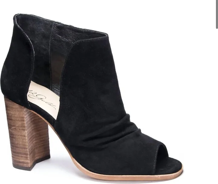 Women's Loyalty Peep Toe Bootie In Black