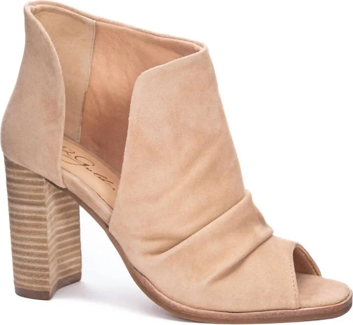 Women's Loyalty Peep Toe Bootie In Natural