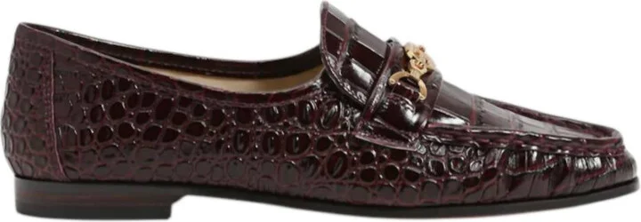 Women's Lucca Bit Loafer In French Burgundy Croc