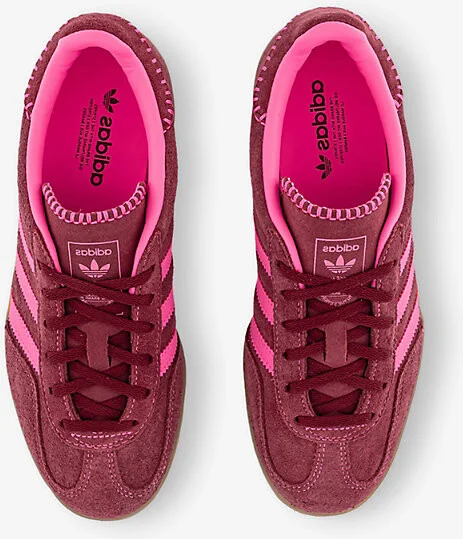 Womens Lucid Pink Nnoble Maroon Gazelle Indoor Suede Trainers Eur 36.5 / 3.5 Uk Women - Image 2