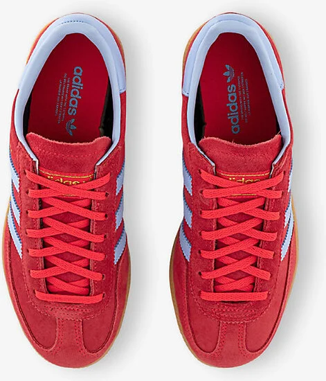 Womens Lucid Red Glow Blue Gum Handball Spezial Suede Low-Top Trainers Eur 41.5 / 8.5 Uk Women - Image 2