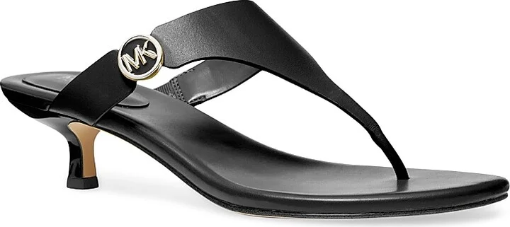 Women's Lucinda 40MM Leather Sandals - Black - Size 6.5 - Image 2