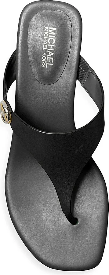 Women's Lucinda 40MM Leather Sandals - Black - Size 6.5 - Image 3
